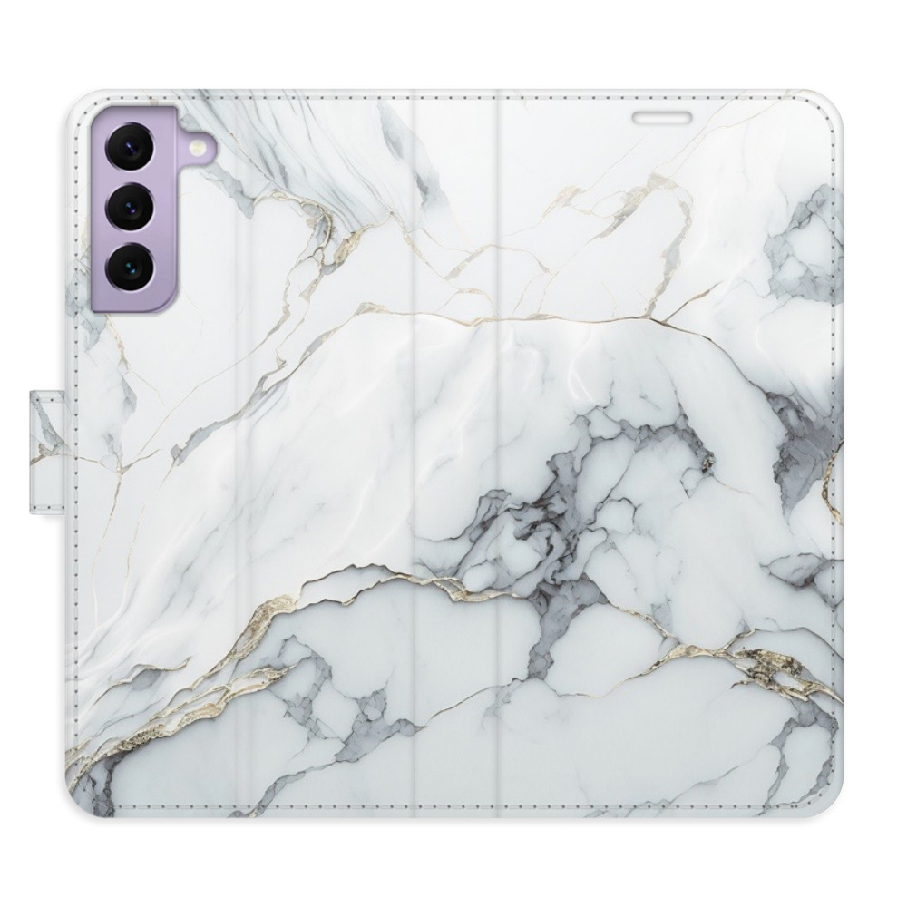 Flipové puzdro iSaprio - SilverMarble 15 - Samsung Galaxy S22 5G
