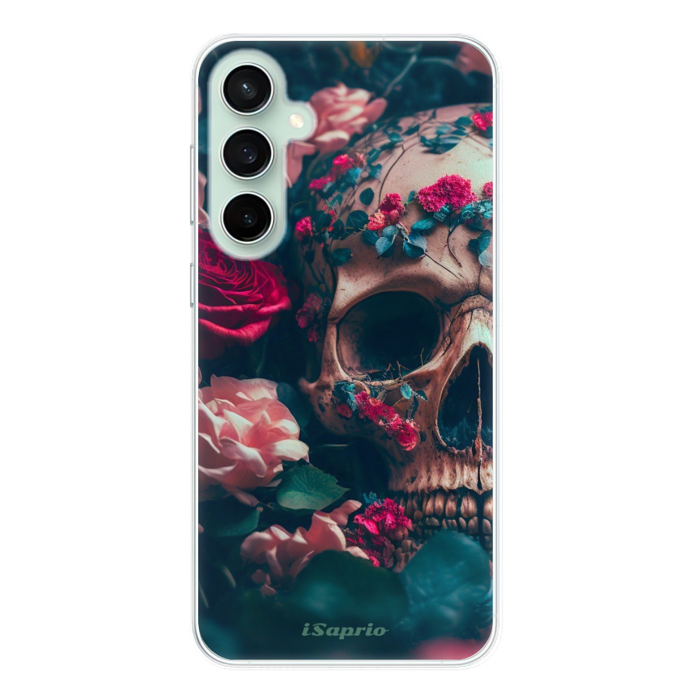 Odolné silikónové puzdro iSaprio - Skull in Roses - Samsung Galaxy S23 FE
