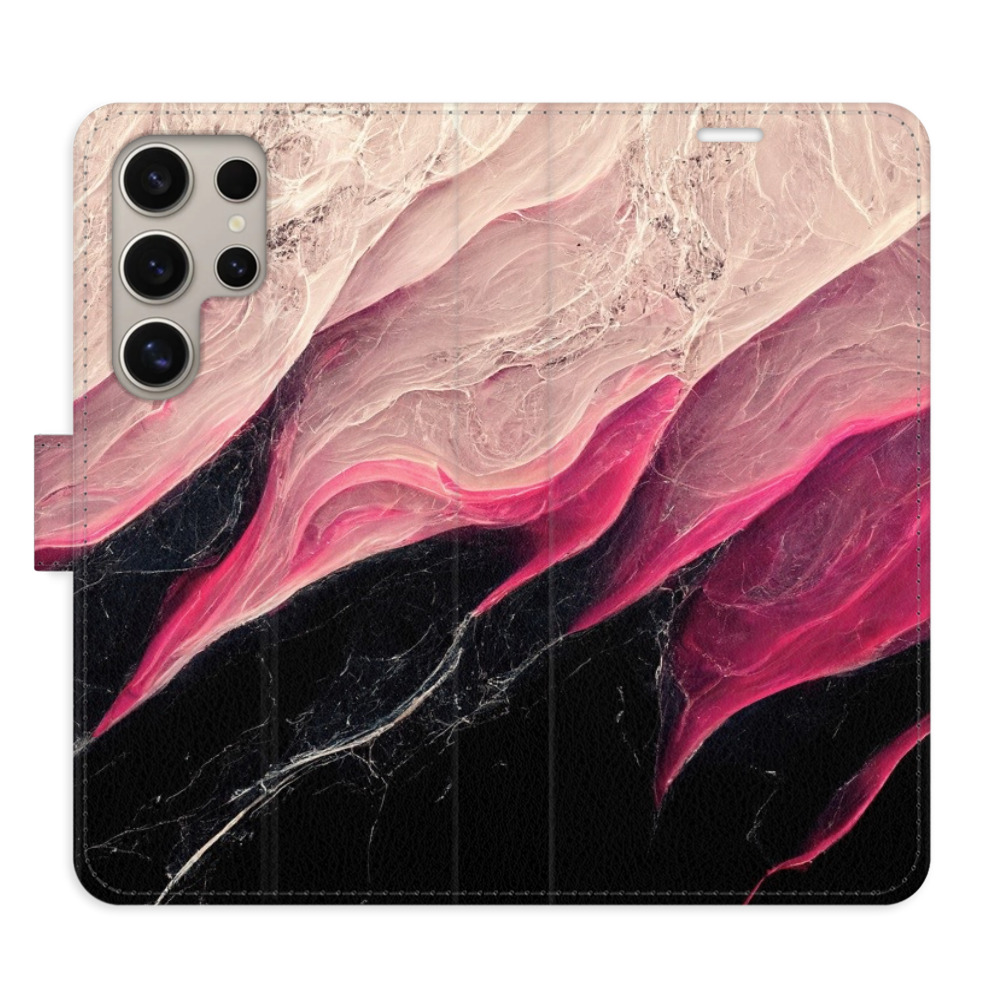 Flipové puzdro iSaprio - BlackPink Marble - Samsung Galaxy S24 Ultra