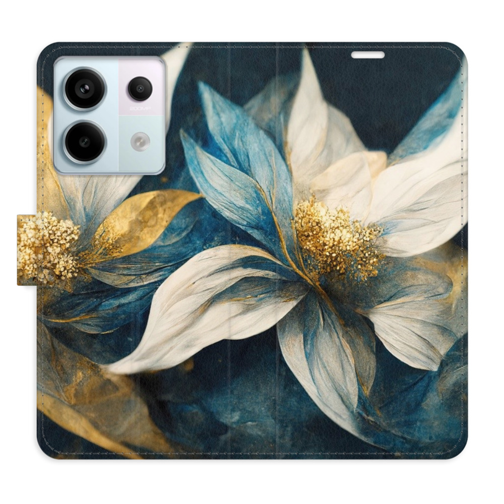 Flipové puzdro iSaprio - Gold Flowers - Xiaomi Redmi Note 13 Pro 5G / Poco X6 5G