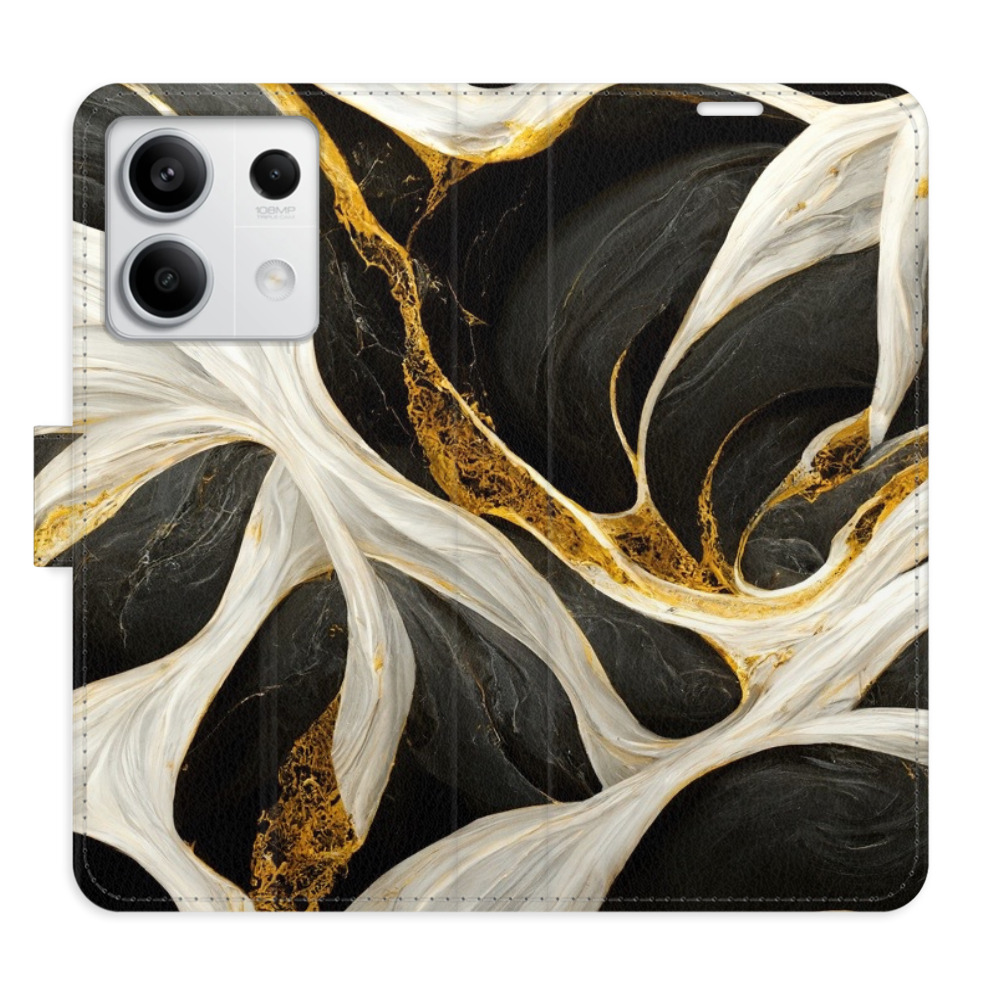 Flipové puzdro iSaprio - BlackGold Marble - Xiaomi Redmi Note 13 5G