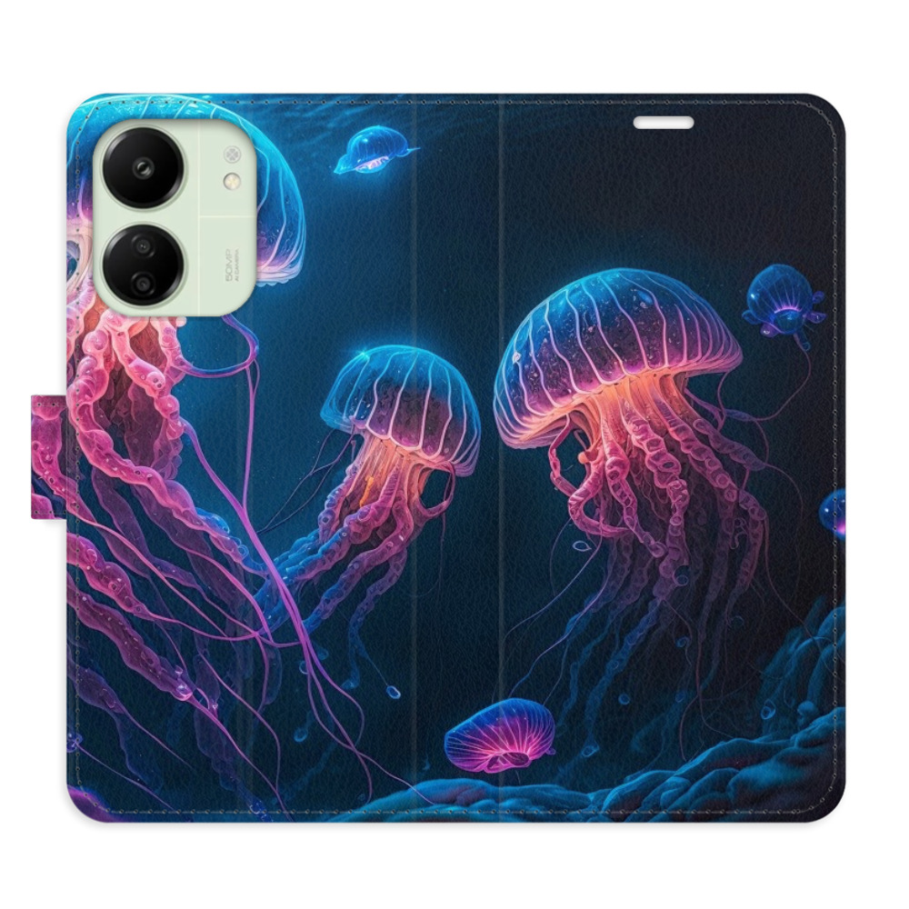 Flipové puzdro iSaprio - Jellyfish - Xiaomi Redmi 13C