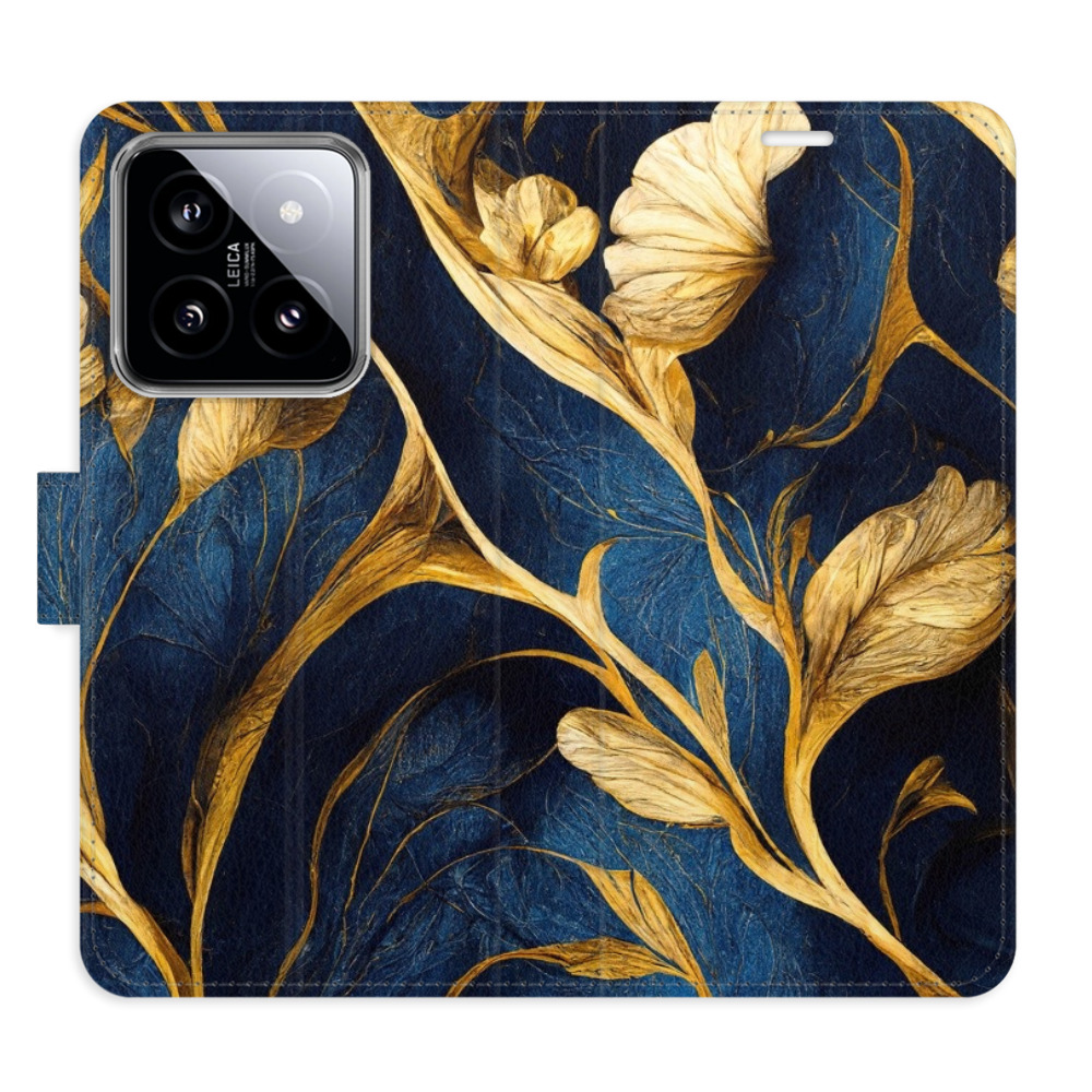 Flipové puzdro iSaprio - GoldBlue - Xiaomi 14