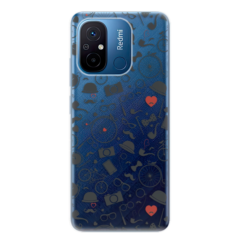 Odolné silikónové puzdro iSaprio - Vintage Pattern 01 - black - Xiaomi Redmi 12C