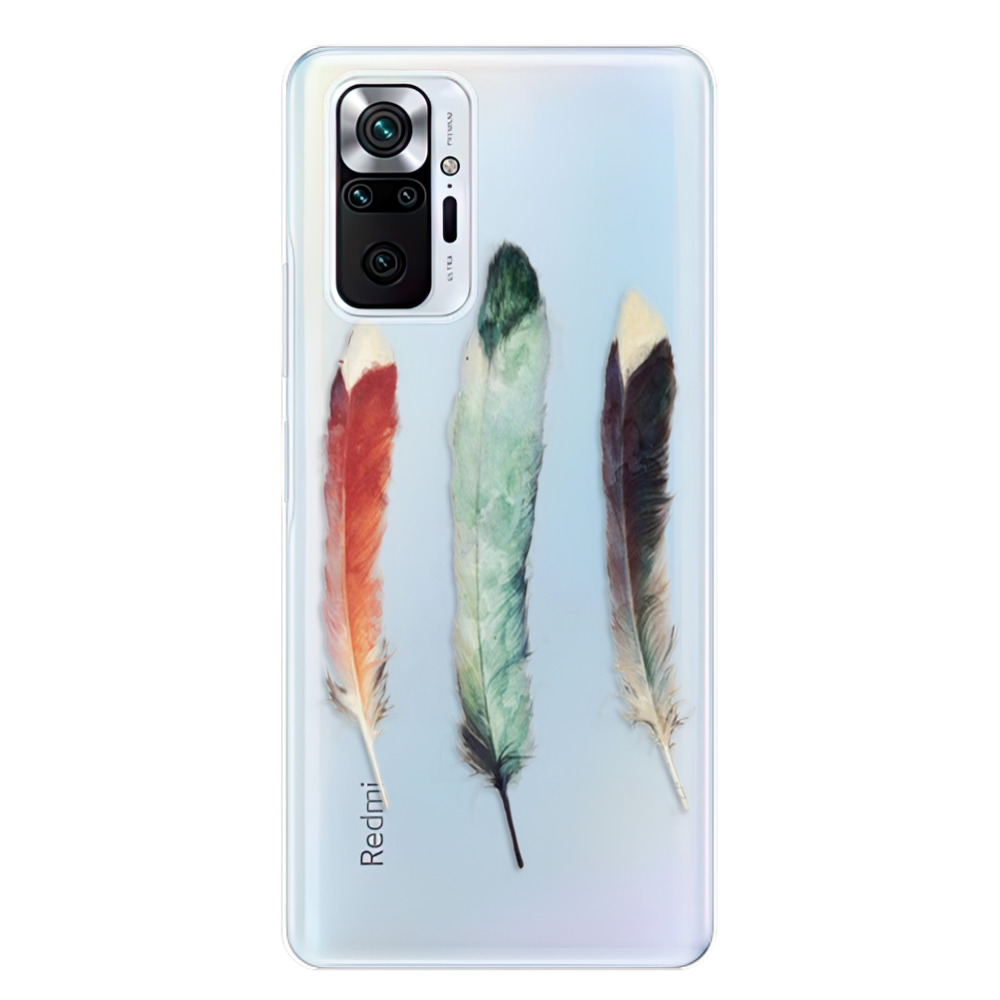 Odolné silikónové puzdro iSaprio - Three Feathers - Xiaomi Redmi Note 10 Pro