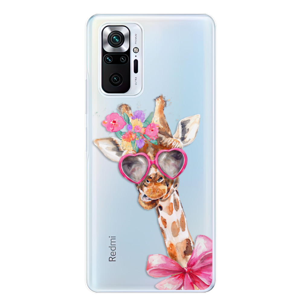 Odolné silikónové puzdro iSaprio - Lady Giraffe - Xiaomi Redmi Note 10 Pro