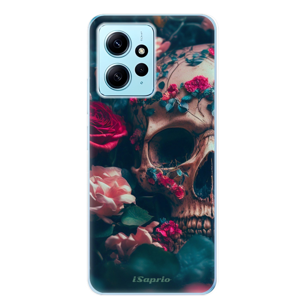 Odolné silikónové puzdro iSaprio - Skull in Roses - Xiaomi Redmi Note 12 5G