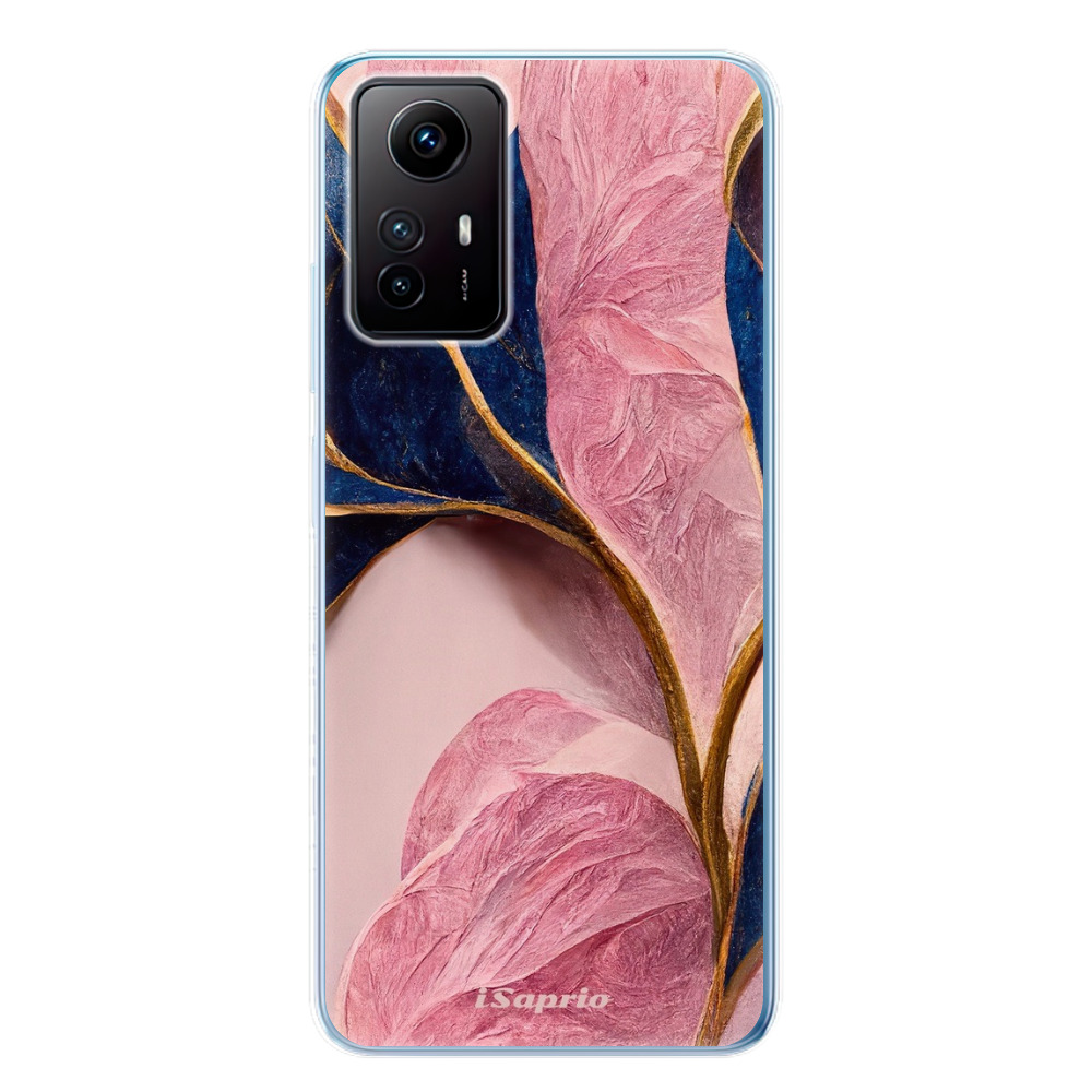 Odolné silikónové puzdro iSaprio - Pink Blue Leaves - Xiaomi Redmi Note 12S