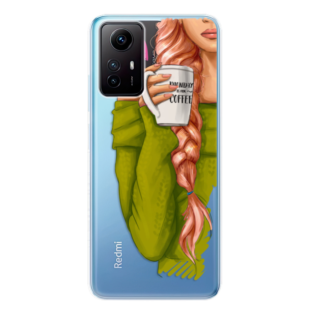 Odolné silikónové puzdro iSaprio - My Coffe and Redhead Girl - Xiaomi Redmi Note 12S