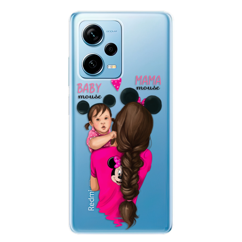 Odolné silikónové puzdro iSaprio - Mama Mouse Brunette and Girl - Xiaomi Redmi Note 12 Pro+ 5G