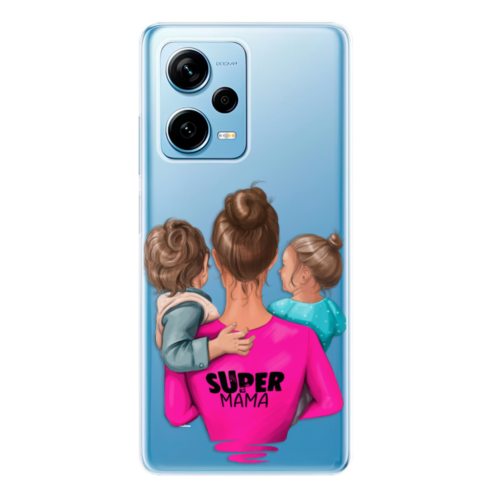 Odolné silikónové puzdro iSaprio - Super Mama - Boy and Girl - Xiaomi Redmi Note 12 Pro+ 5G