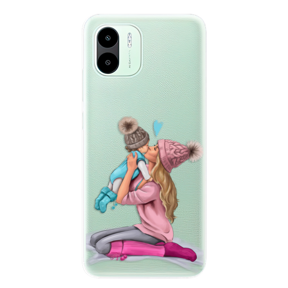 Odolné silikónové puzdro iSaprio - Kissing Mom - Blond and Boy - Xiaomi Redmi A1 / A2