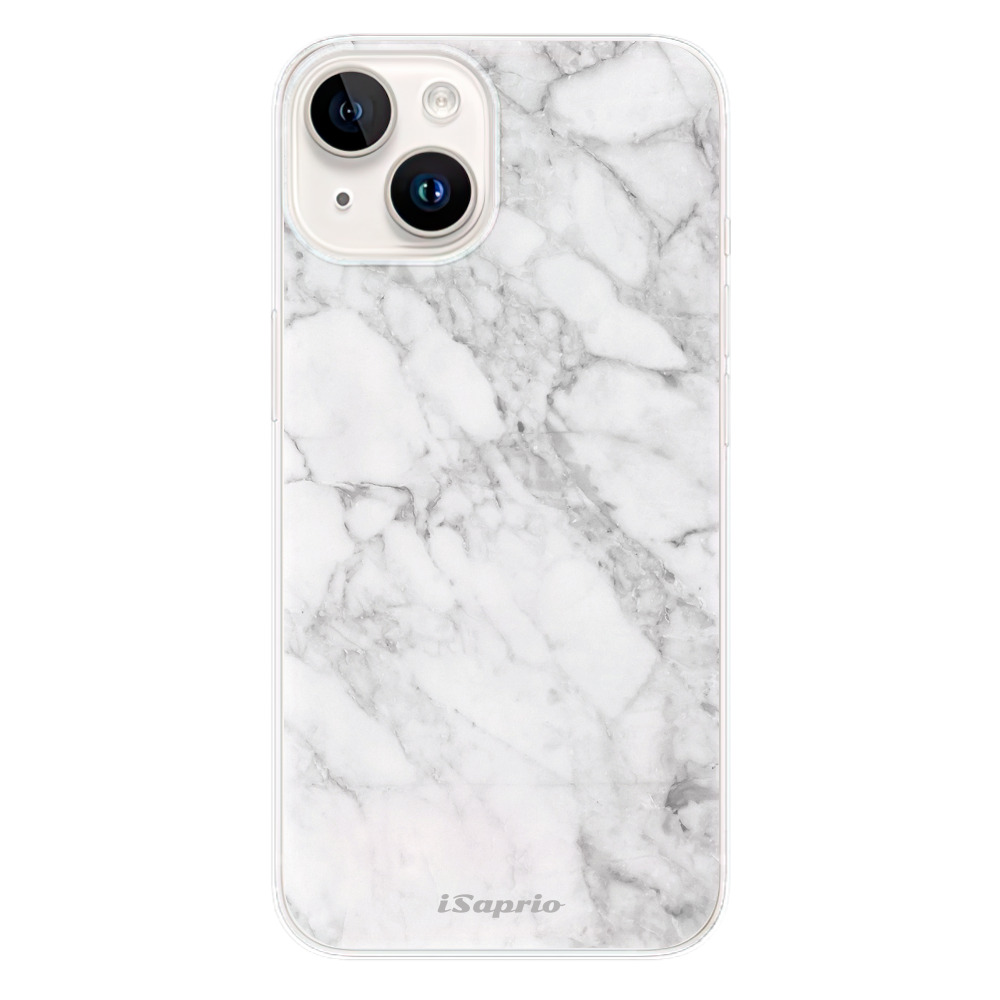 Odolné silikónové puzdro iSaprio - SilverMarble 14 - iPhone 15
