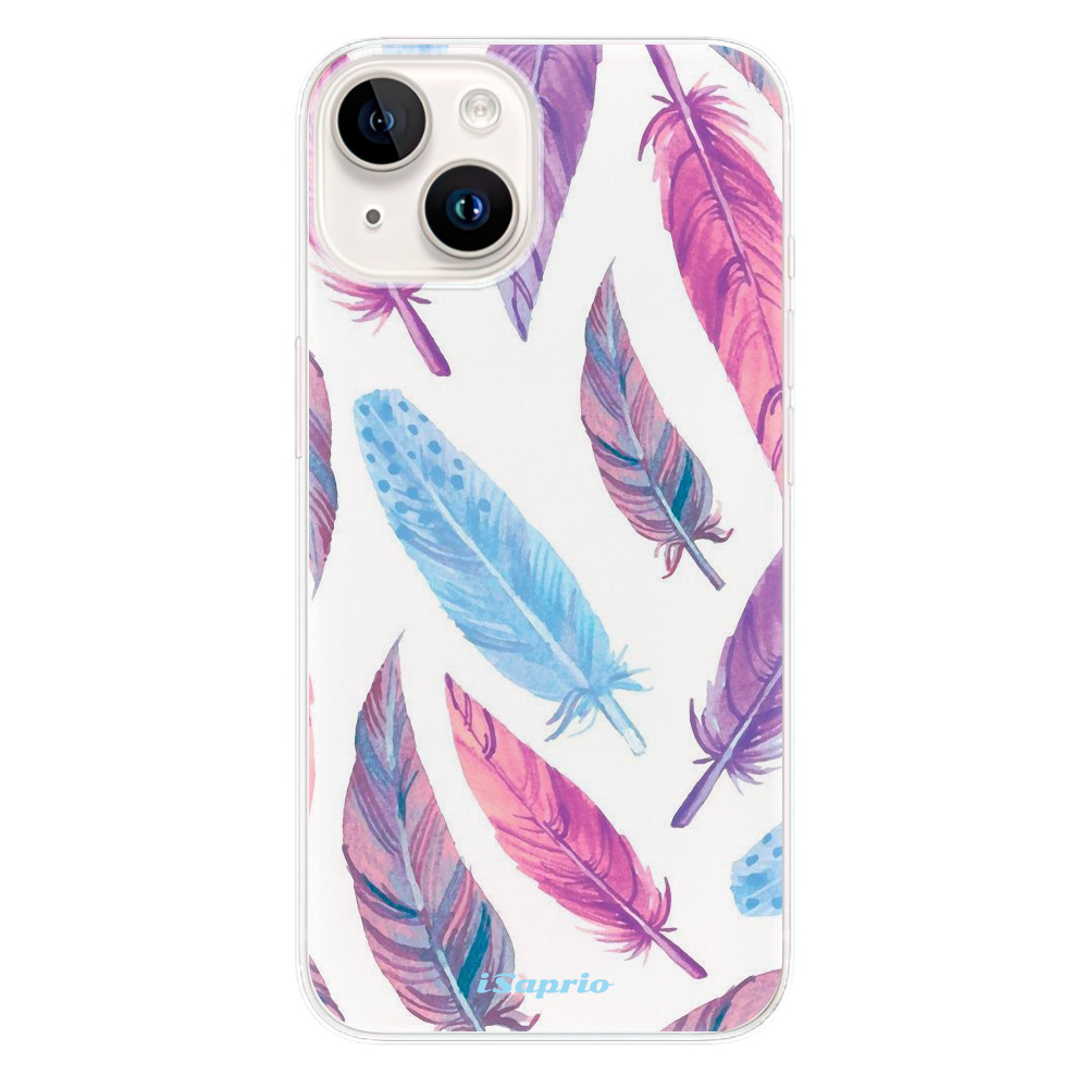 Odolné silikónové puzdro iSaprio - Feather Pattern 10 - iPhone 15