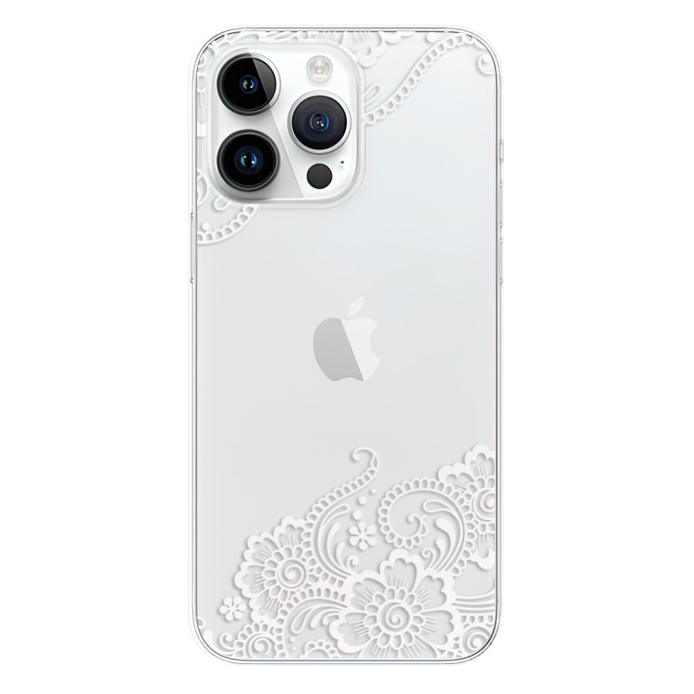 Odolné silikónové puzdro iSaprio - White Lace 02 - iPhone 15 Pro Max
