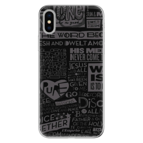 Odolné silikónové puzdro iSaprio - Text 01 - iPhone X
