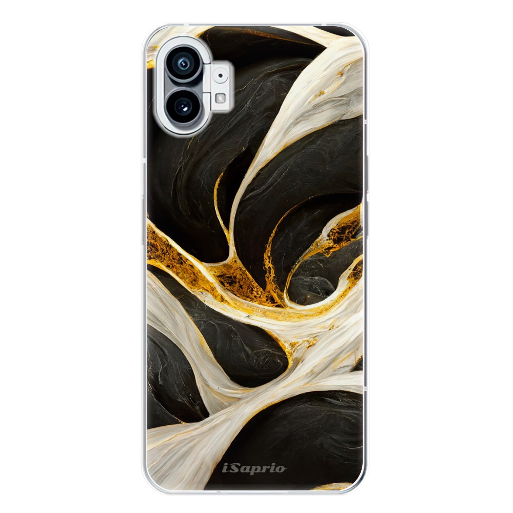 Odolné silikónové puzdro iSaprio - Black and Gold - Nothing Phone (1)