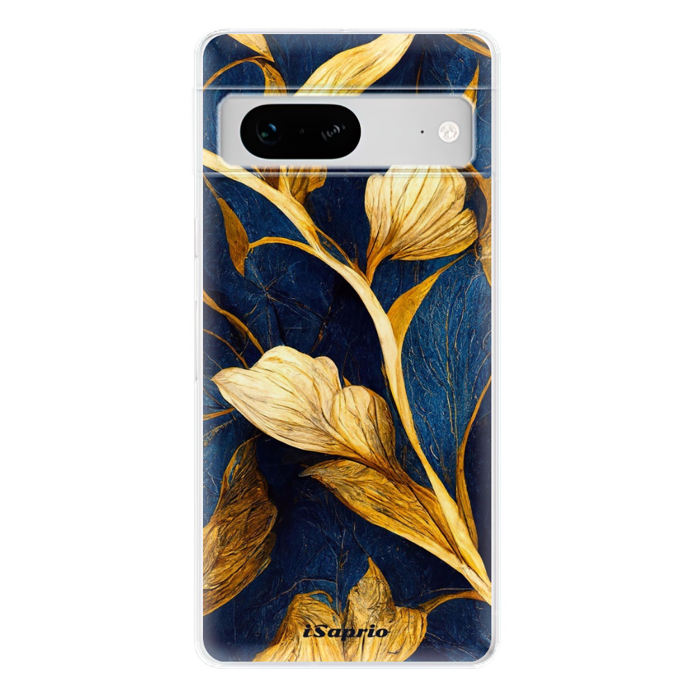 Odolné silikónové puzdro iSaprio - Gold Leaves - Google Pixel 7 5G