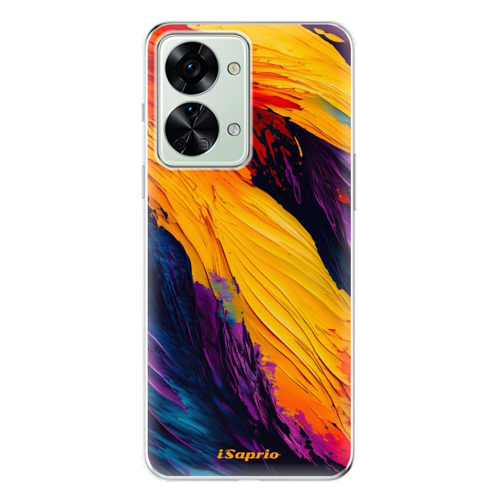 Odolné silikónové puzdro iSaprio - Orange Paint - OnePlus Nord 2T 5G