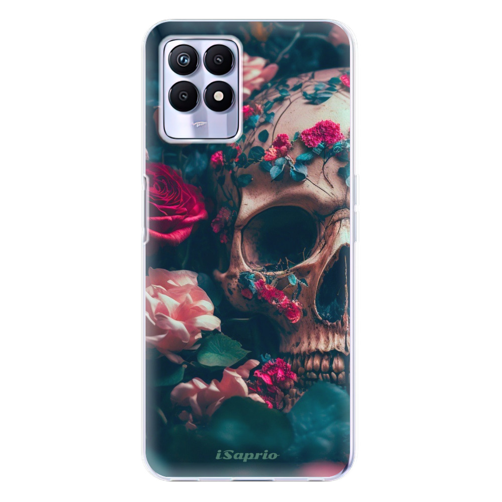 Odolné silikónové puzdro iSaprio - Skull in Roses - Realme 8i