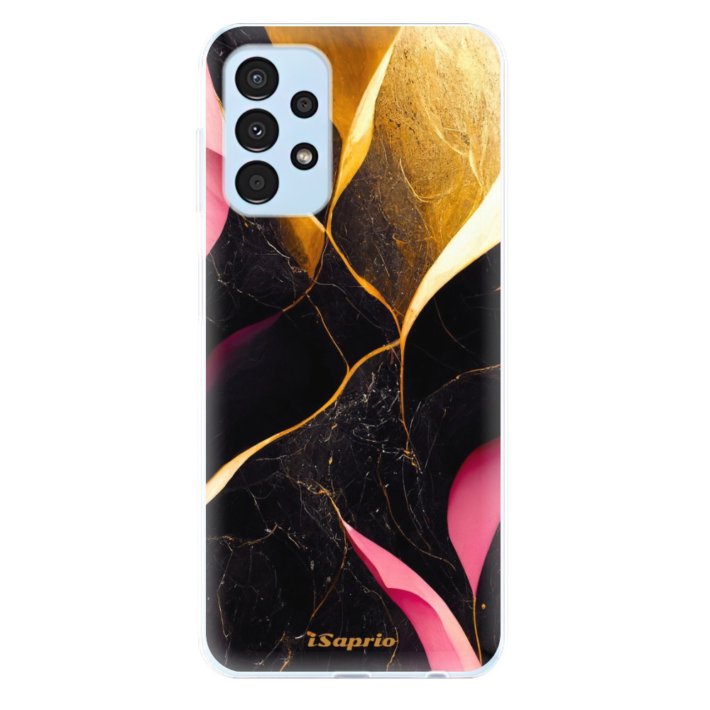 Odolné silikónové puzdro iSaprio - Gold Pink Marble - Samsung Galaxy A13