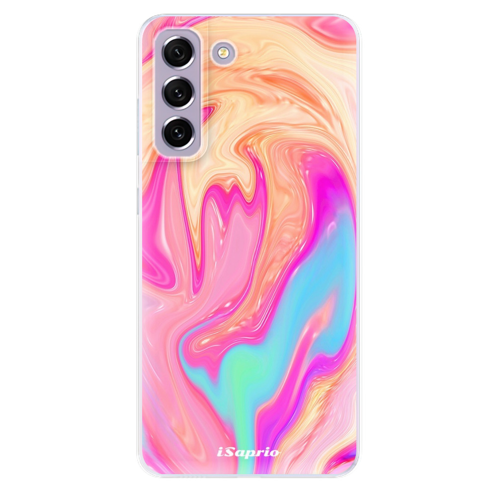 Odolné silikónové puzdro iSaprio - Orange Liquid - Samsung Galaxy S21 FE 5G