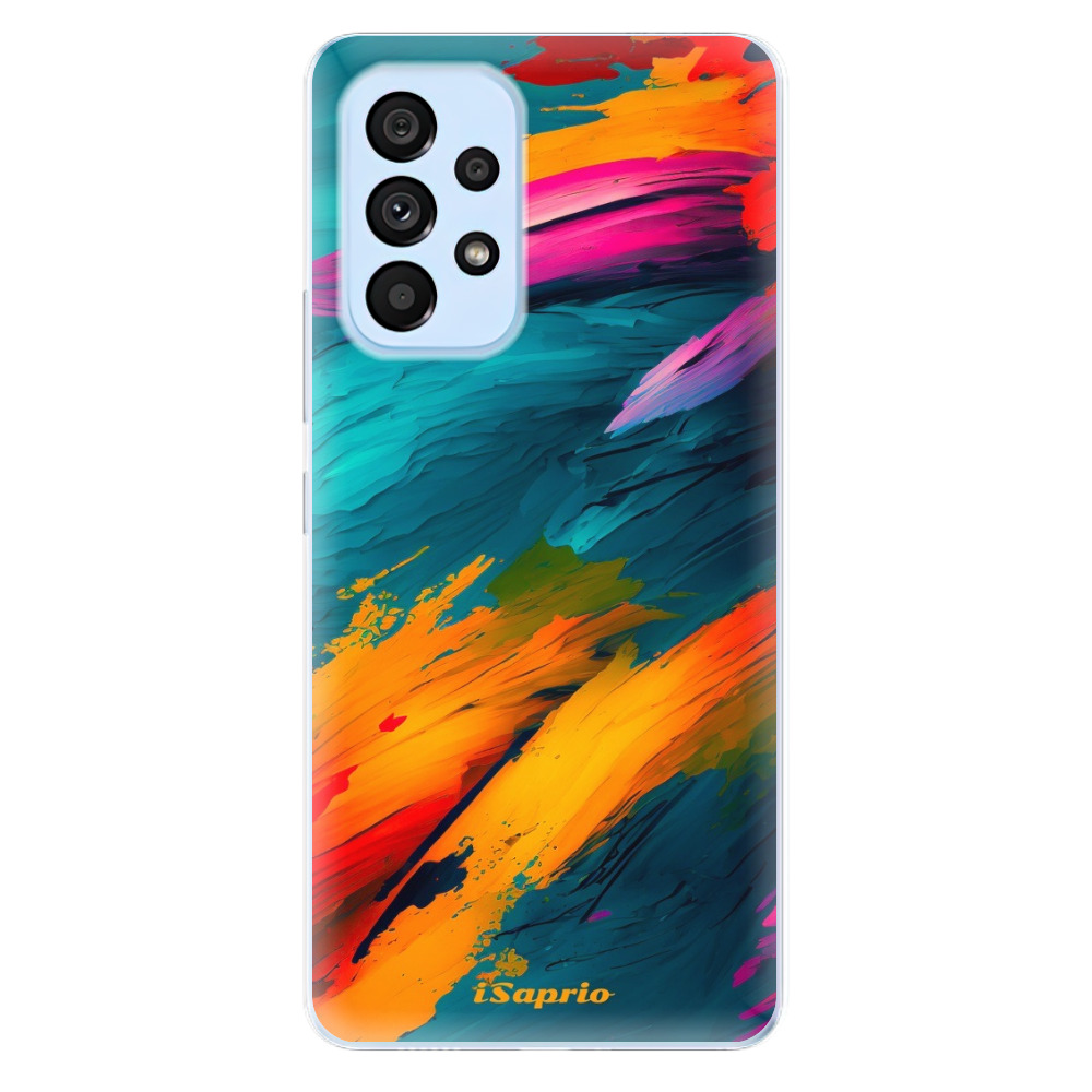 Odolné silikónové puzdro iSaprio - Blue Paint - Samsung Galaxy A53 5G