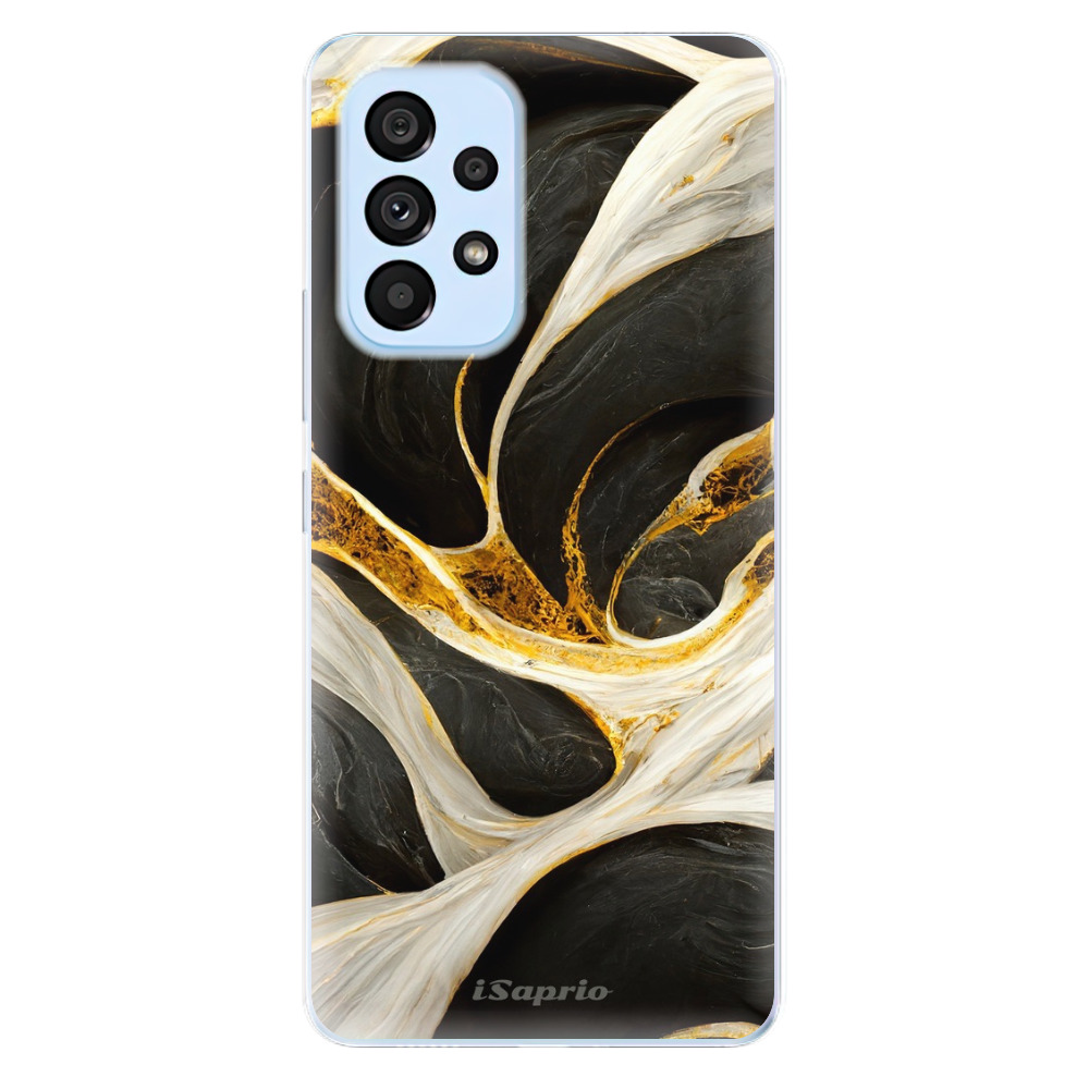 Odolné silikónové puzdro iSaprio - Black and Gold - Samsung Galaxy A53 5G