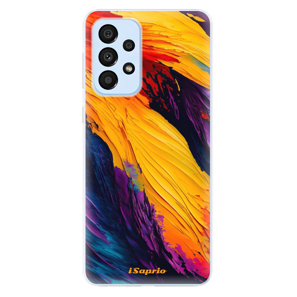 Odolné silikónové puzdro iSaprio - Orange Paint - Samsung Galaxy A33 5G