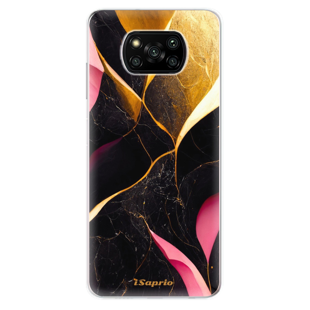 Odolné silikónové puzdro iSaprio - Gold Pink Marble - Xiaomi Poco X3 Pro / X3 NFC