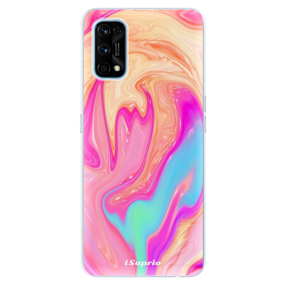Odolné silikónové puzdro iSaprio - Orange Liquid - Realme 7 Pro