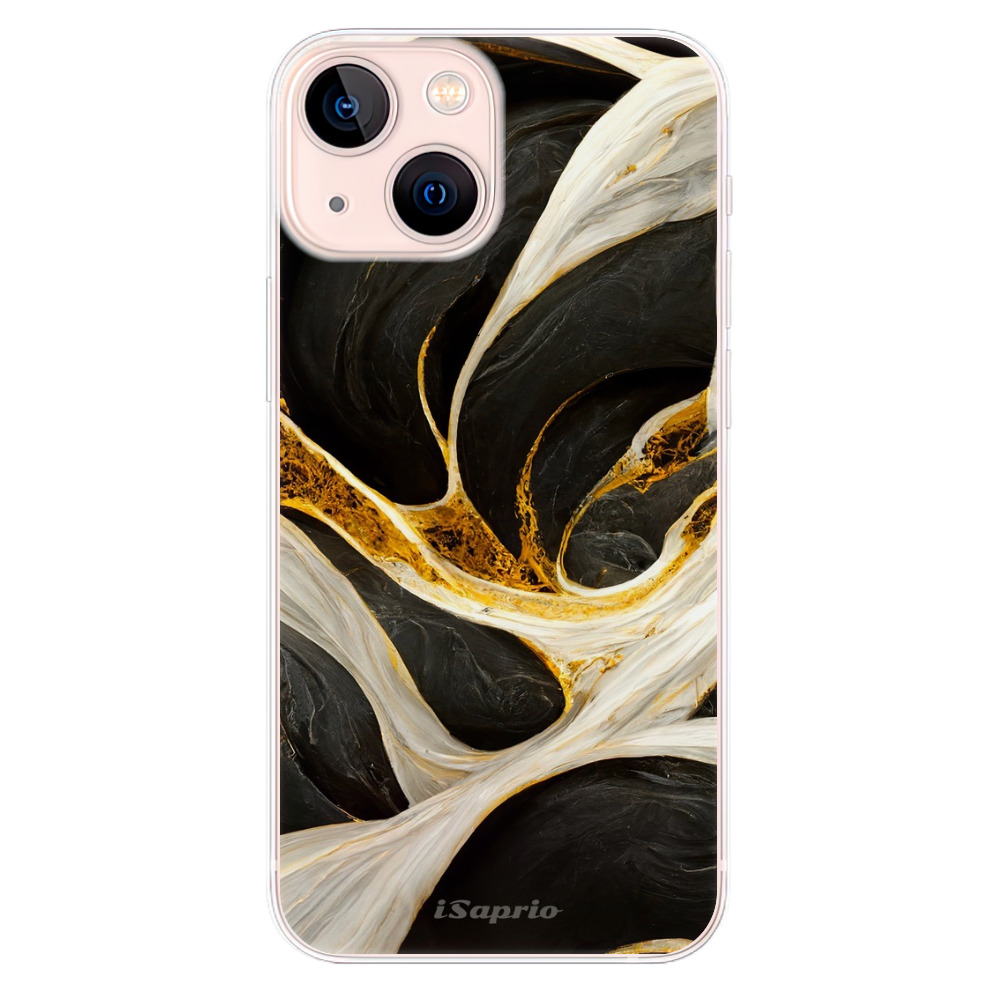 Odolné silikónové puzdro iSaprio - Black and Gold - iPhone 13 mini