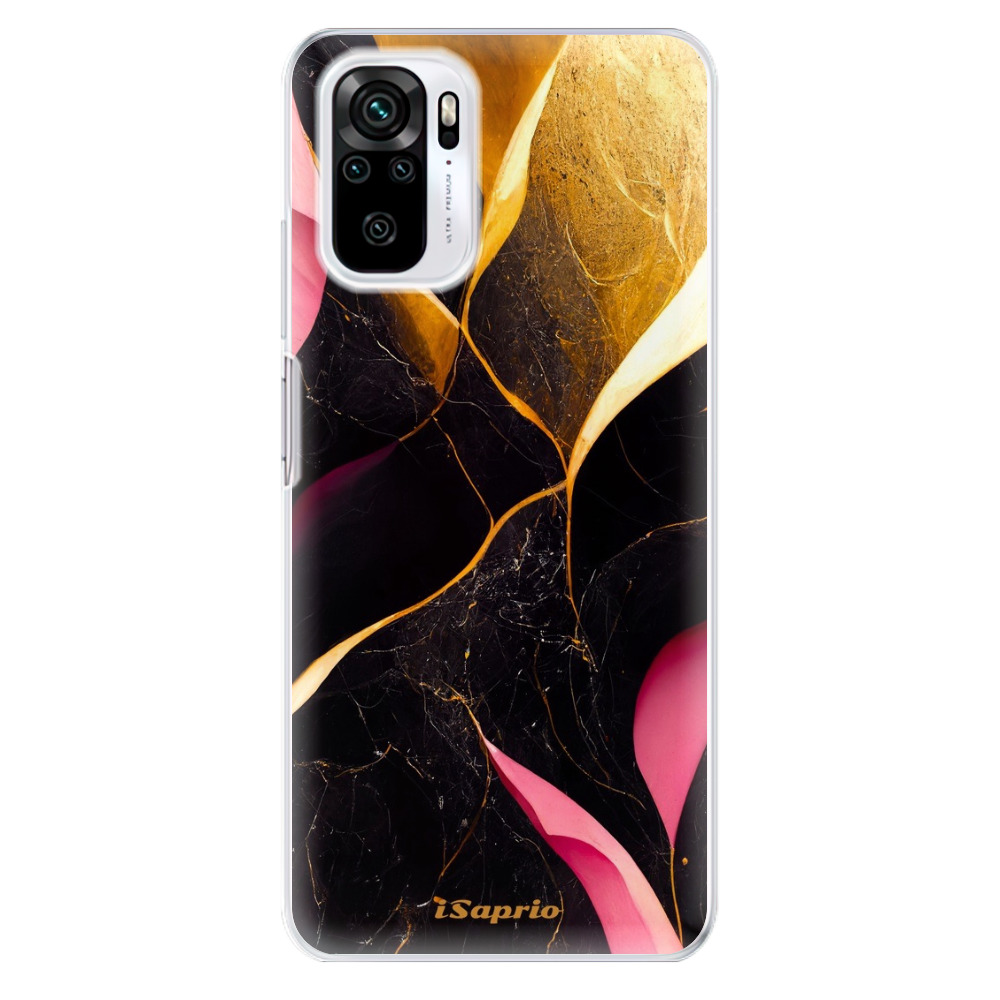 Odolné silikónové puzdro iSaprio - Gold Pink Marble - Xiaomi Redmi Note 10 / Note 10S