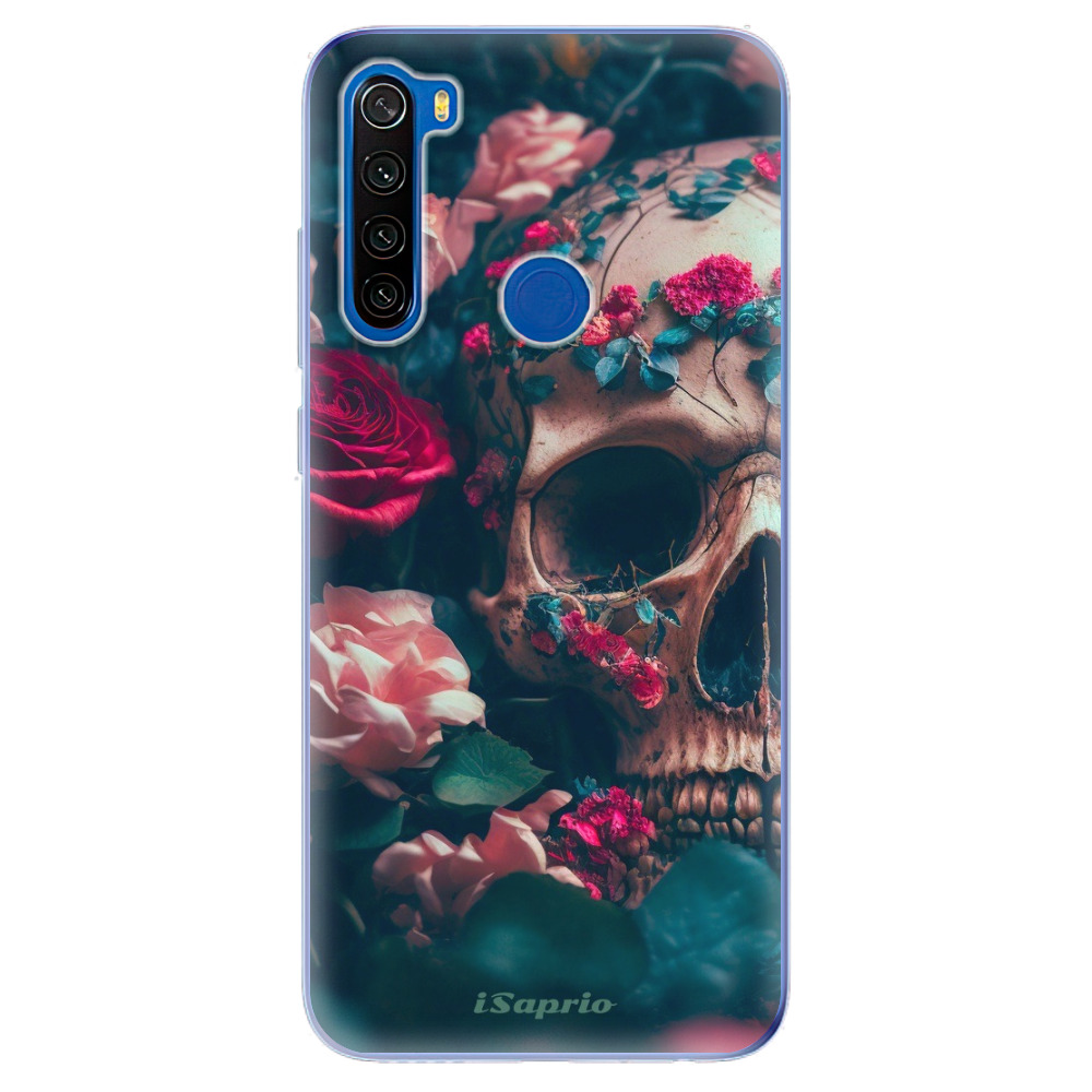 Odolné silikónové puzdro iSaprio - Skull in Roses - Xiaomi Redmi Note 8T