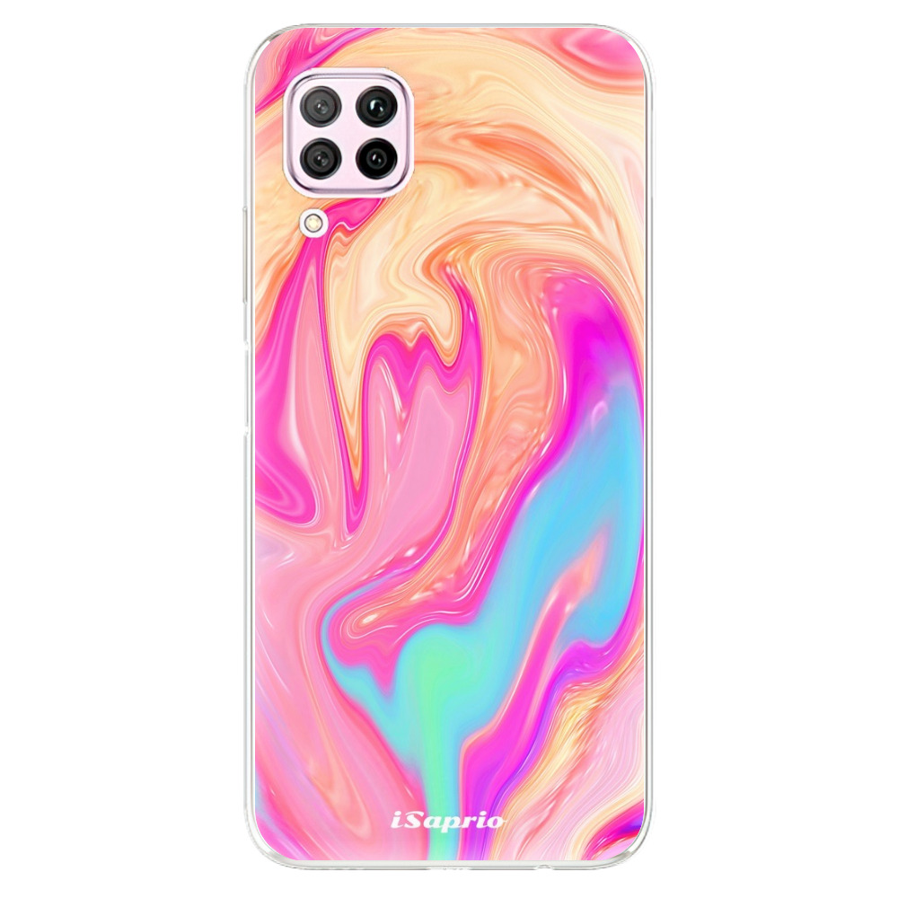Odolné silikónové puzdro iSaprio - Orange Liquid - Huawei P40 Lite