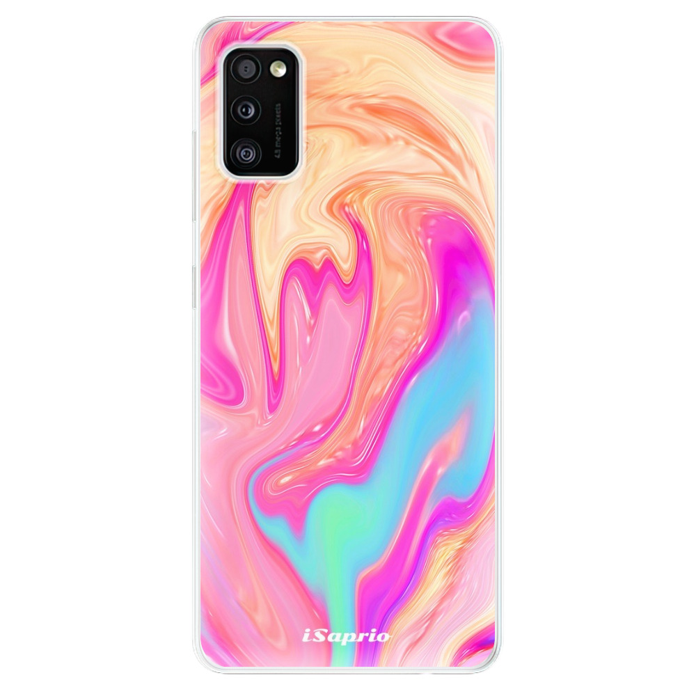 Odolné silikónové puzdro iSaprio - Orange Liquid - Samsung Galaxy A41