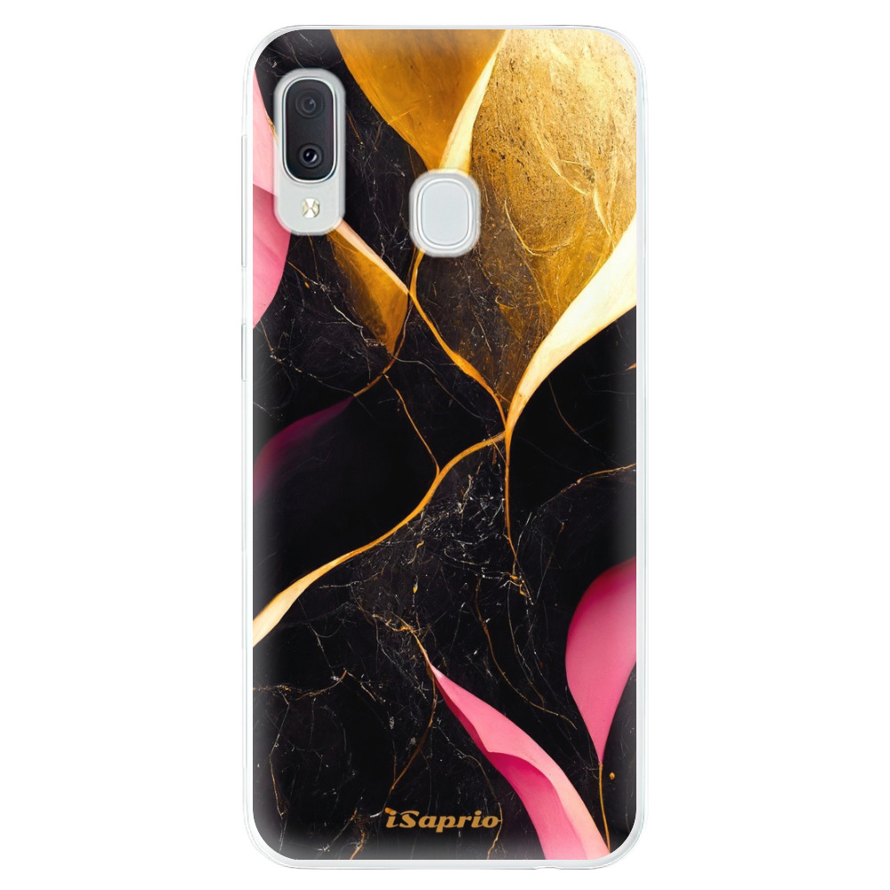 Odolné silikónové puzdro iSaprio - Gold Pink Marble - Samsung Galaxy A20e