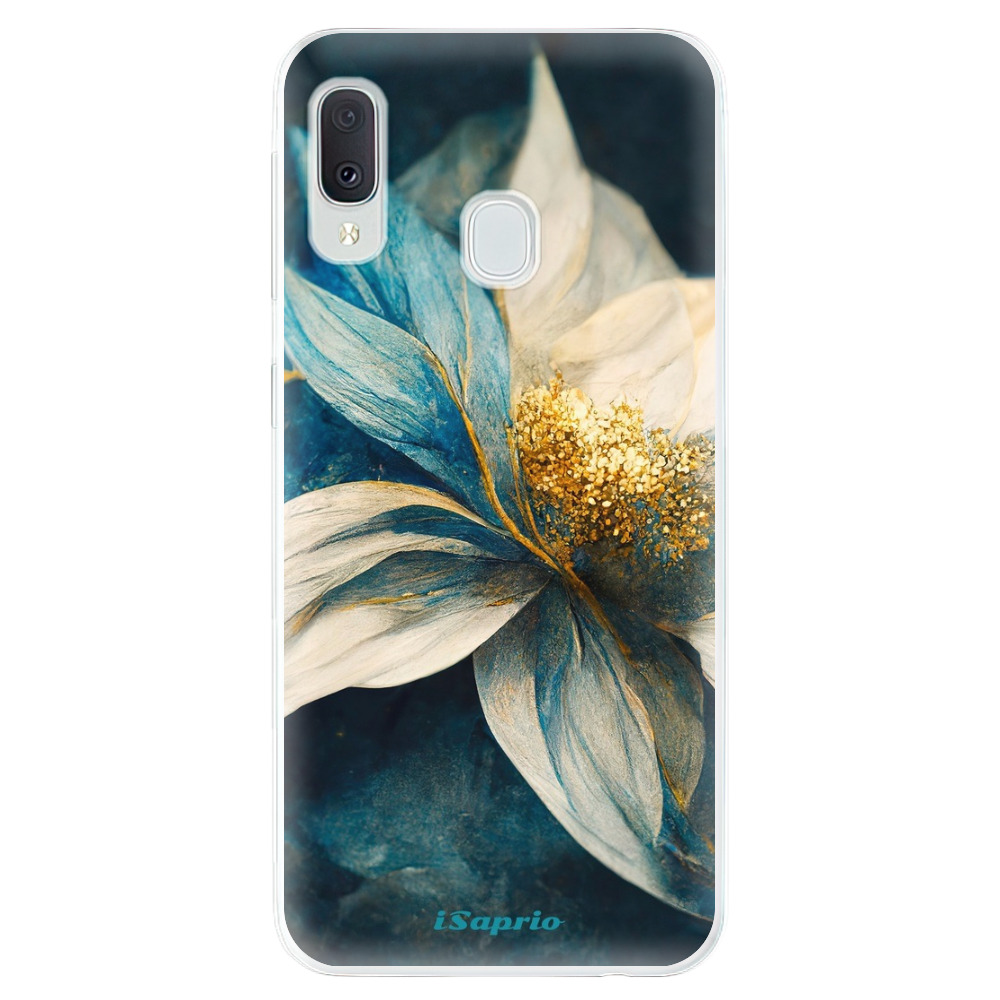 Odolné silikónové puzdro iSaprio - Blue Petals - Samsung Galaxy A20e