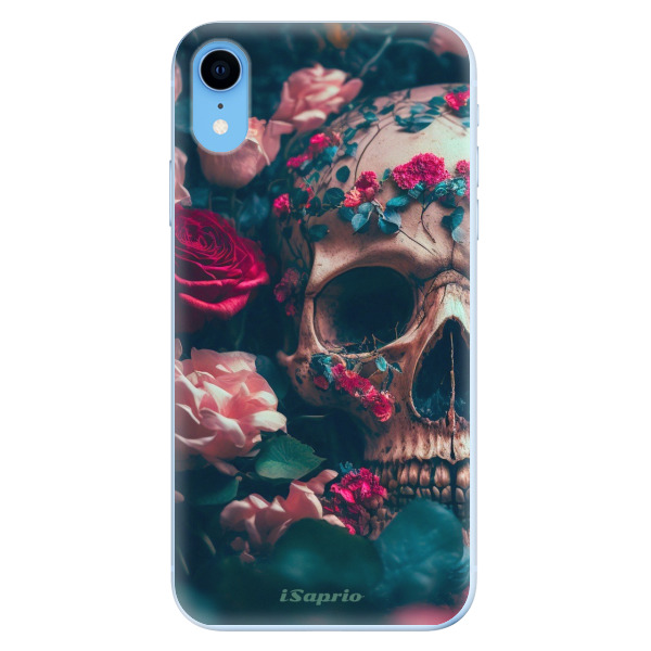 Odolné silikónové puzdro iSaprio - Skull in Roses - iPhone XR
