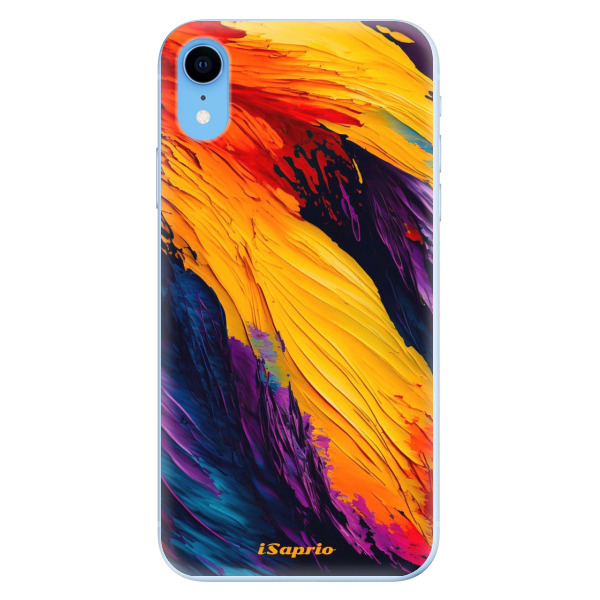 Odolné silikónové puzdro iSaprio - Orange Paint - iPhone XR