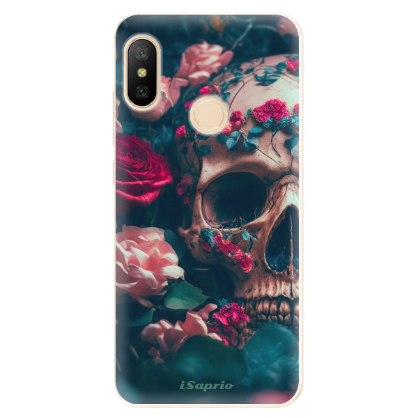 Odolné silikónové puzdro iSaprio - Skull in Roses - Xiaomi Mi A2 Lite