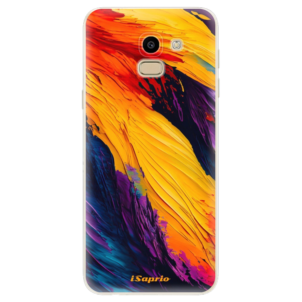 Odolné silikónové puzdro iSaprio - Orange Paint - Samsung Galaxy J6