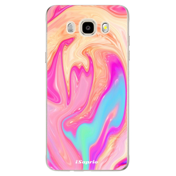 Odolné silikónové puzdro iSaprio - Orange Liquid - Samsung Galaxy J5 2016
