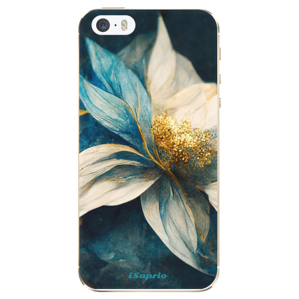 Odolné silikónové puzdro iSaprio - Blue Petals - iPhone 5/5S/SE