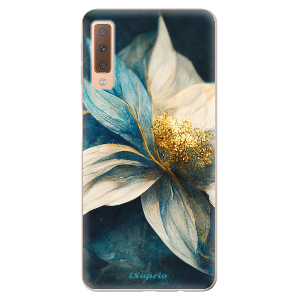 Odolné silikónové puzdro iSaprio - Blue Petals - Samsung Galaxy A7 (2018)
