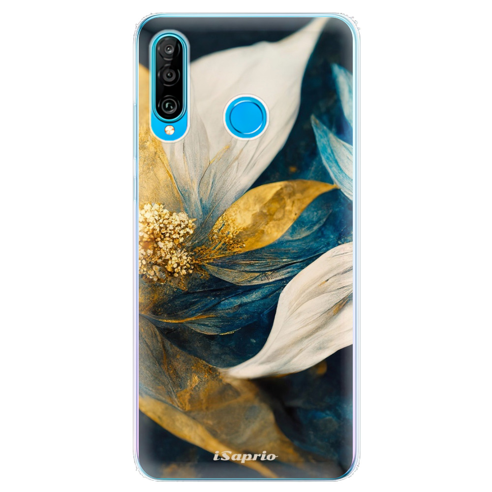 Odolné silikónové puzdro iSaprio - Gold Petals - Huawei P30 Lite
