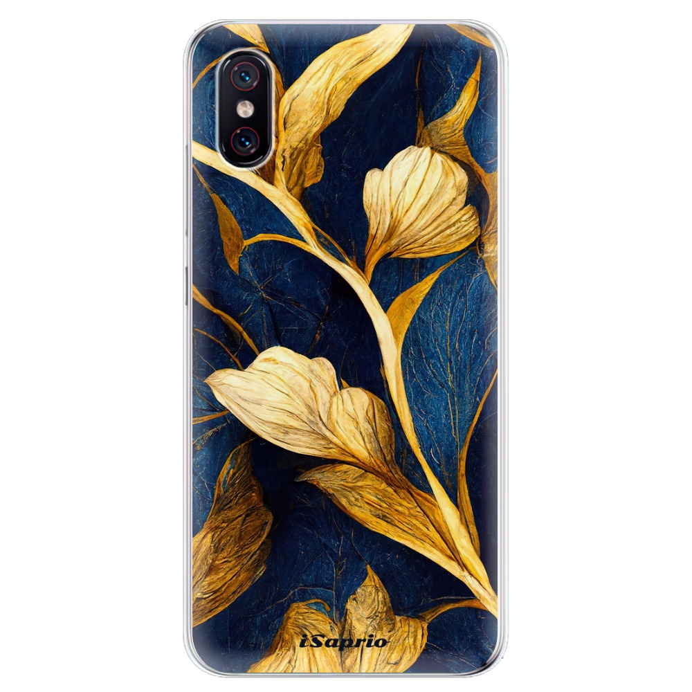 Odolné silikónové puzdro iSaprio - Gold Leaves - Xiaomi Mi 8 Pro