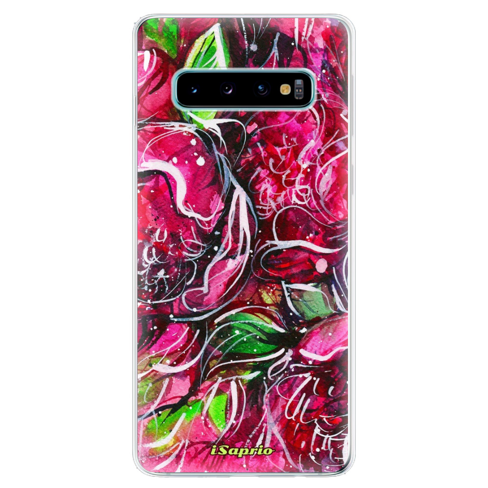 Odolné silikónové puzdro iSaprio - Burgundy - Samsung Galaxy S10