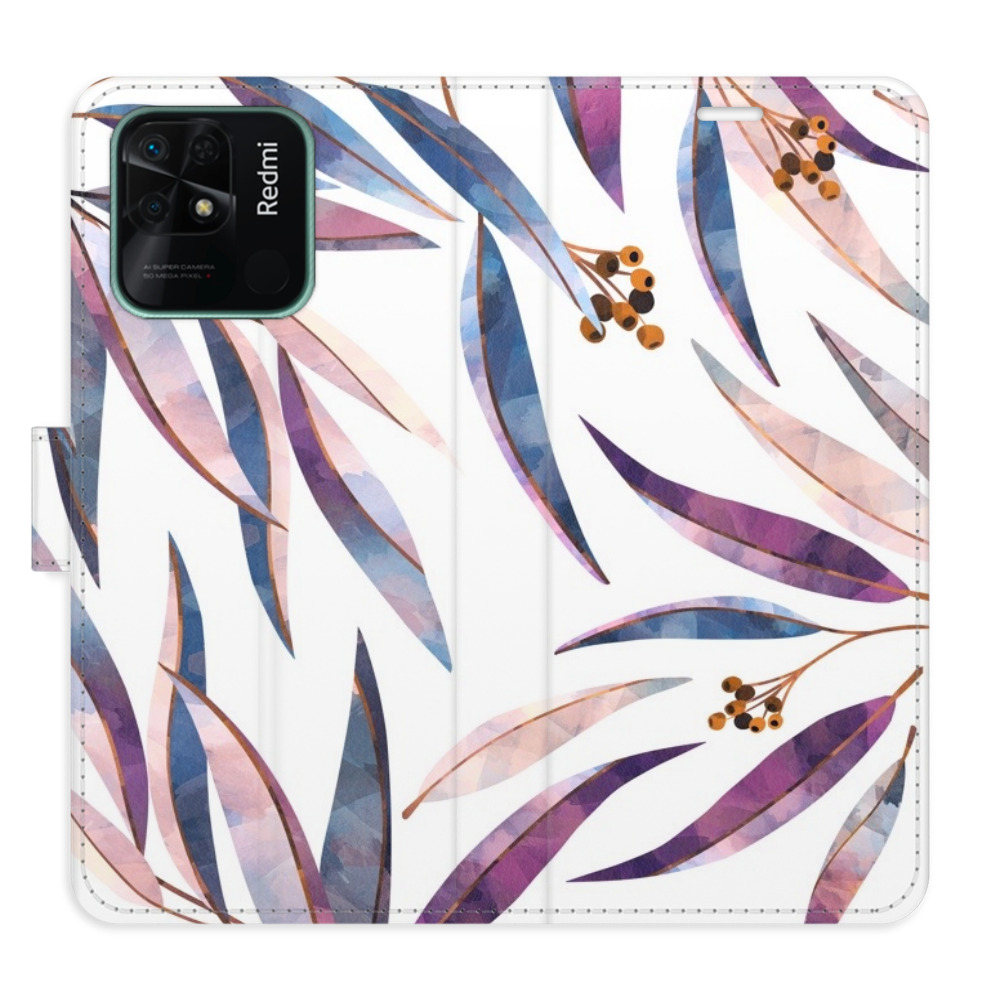 Flipové puzdro iSaprio - Ornamental Leaves - Xiaomi Redmi 10C