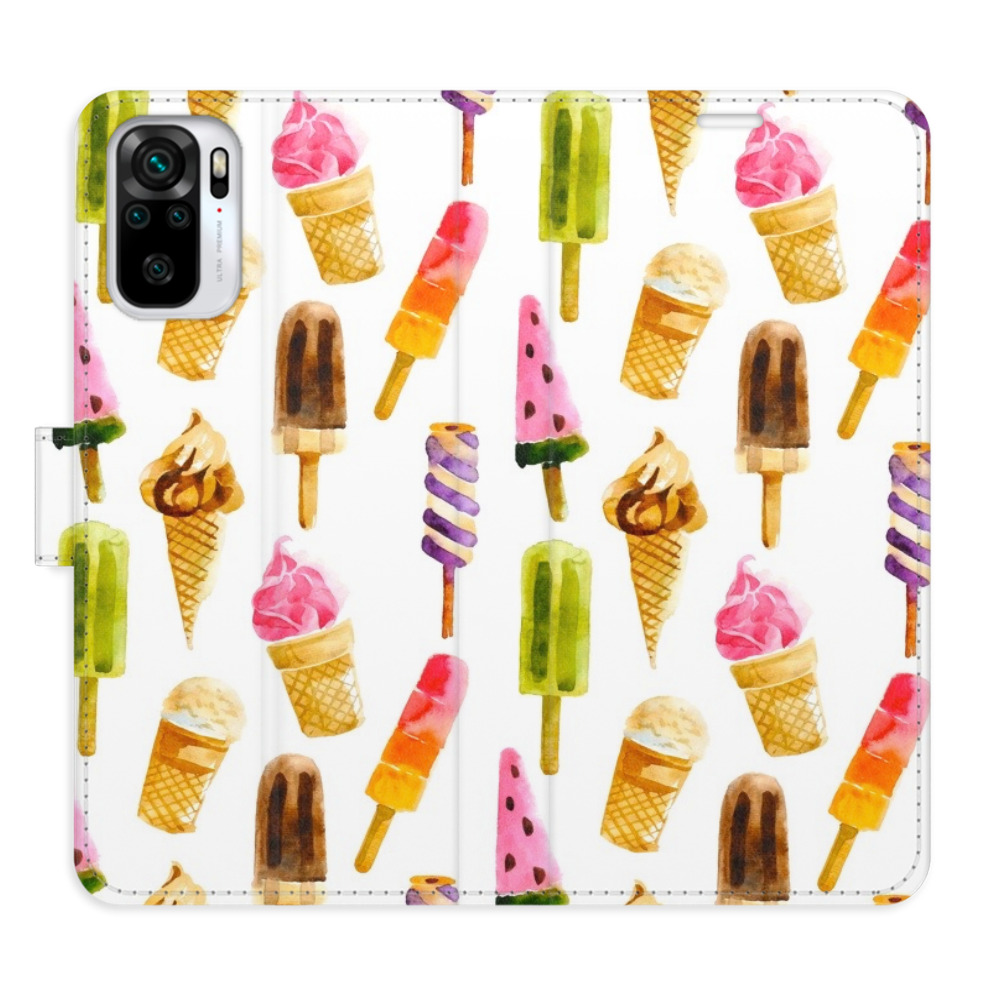 Flipové puzdro iSaprio - Ice Cream Pattern - Xiaomi Redmi Note 10 / Note 10S